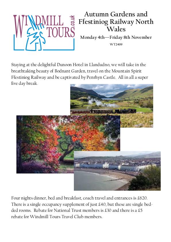 Autumn Gardens and Ffestiniog Railway North Wales Flyer